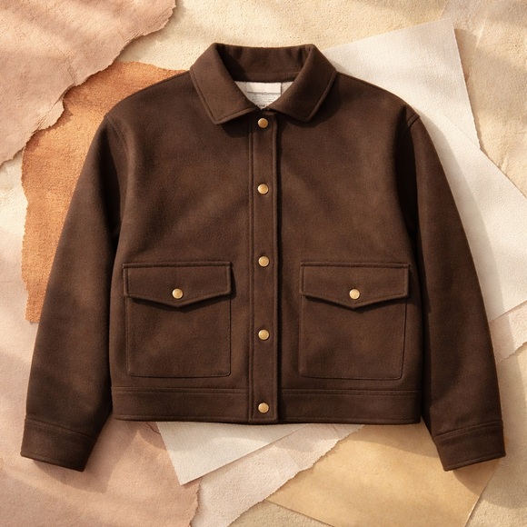 Zara Jackets & Blazers - Zara dark Brown Wool Jacket